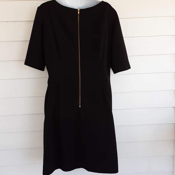 Tahari Arthur S. Levine Black Sheath Dress 14 - Picture 2 of 8